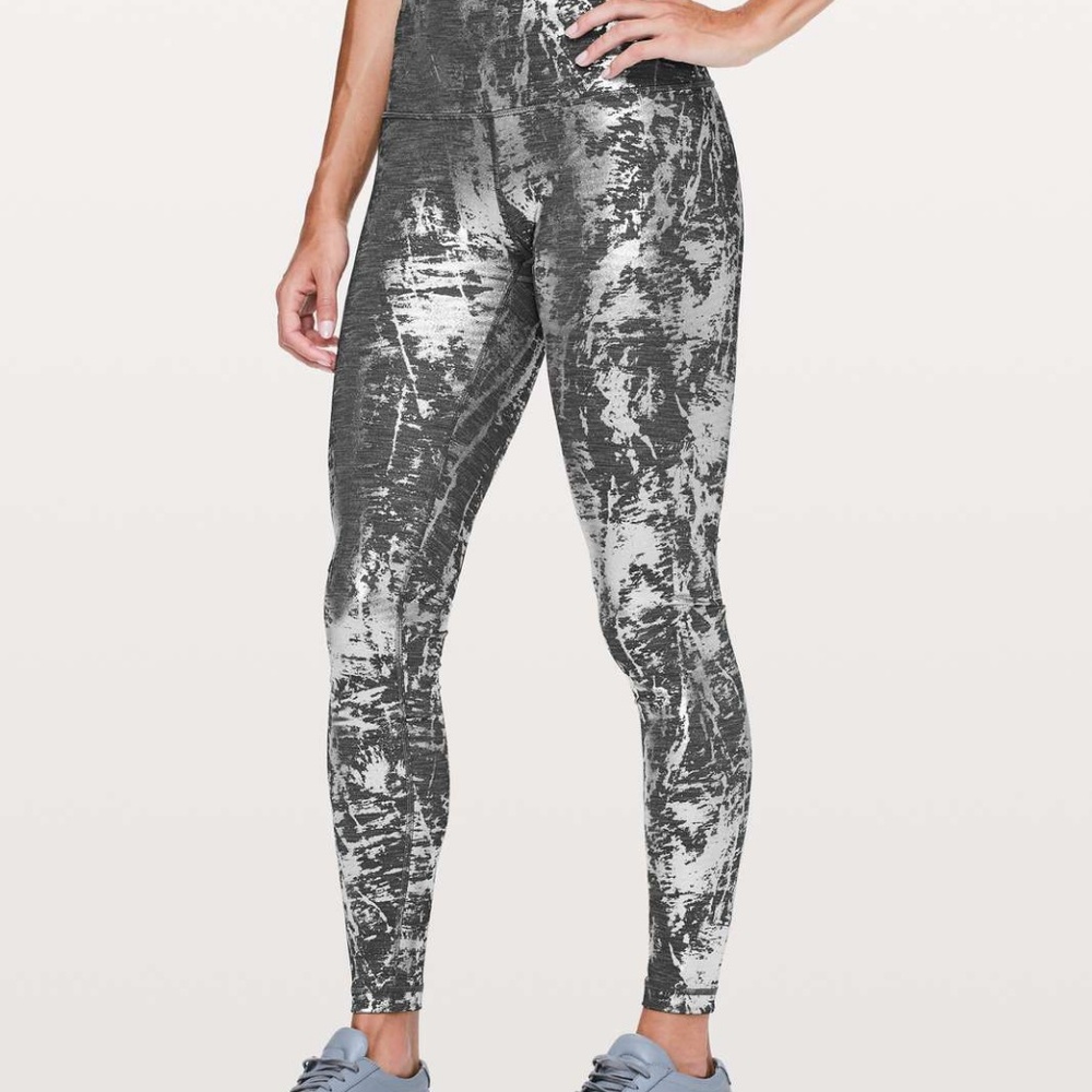 NWT Sz 6 Lululemon Wunder Under HR Foil Tight